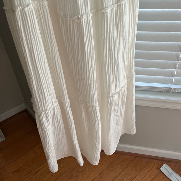 Free the roses Nordstrom maxi sweetheart dress with raw edge details NWOT - Picture 7 of 8